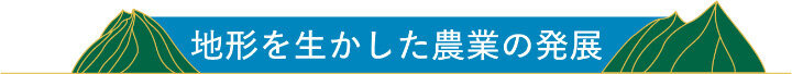 地形を生かした農業の発展
