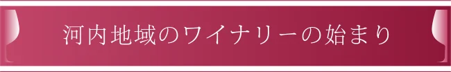 河内地域のワイナリーの始まり