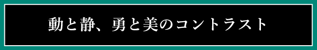 動と静、勇と美のコントラスト