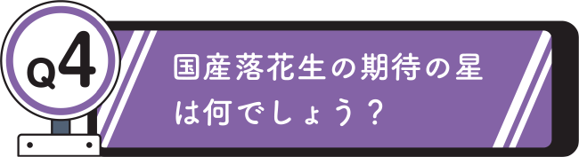 Q4. 国産落花生の期待の星は何でしょう？