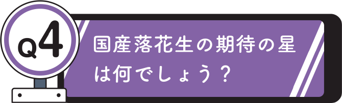 Q4. 国産落花生の期待の星は何でしょう？